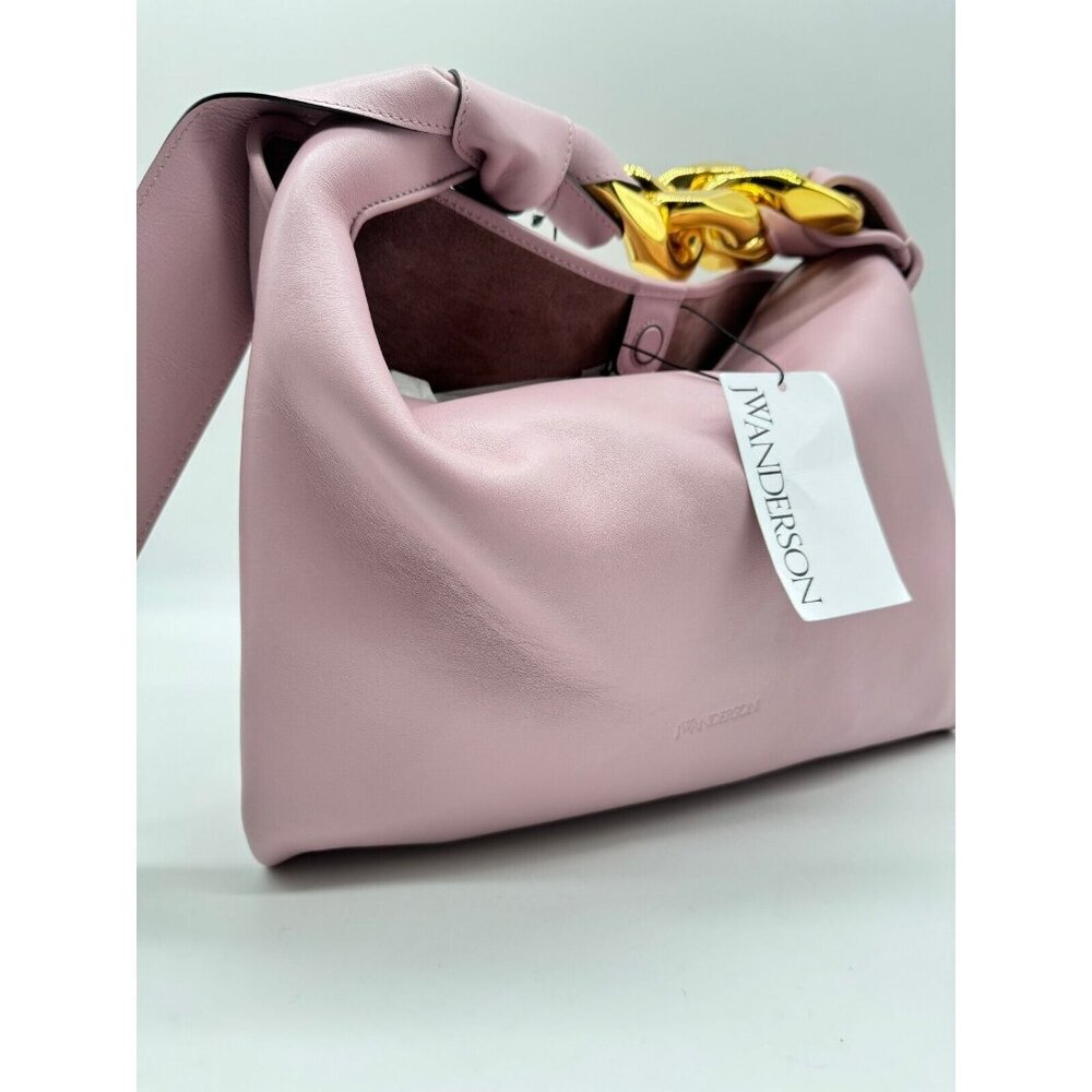 Jw Anderson Medium Leather Chain hobo bag - Pale Pink - Picture 3 of 16